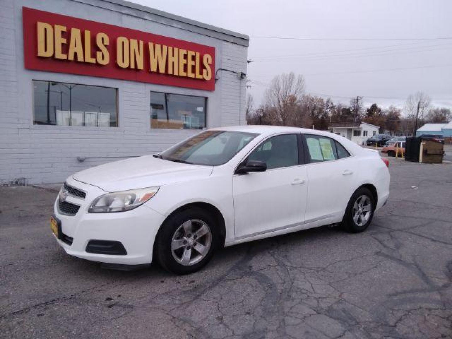 2013 Summit White Chevrolet Malibu LS (1G11B5SAXDF) with an 2.5L L4 DOHC 16V engine, 6-Speed Automatic transmission, located at 4047 Montana Ave., Billings, MT, 59101, 45.770847, -108.529800 - Photo#1