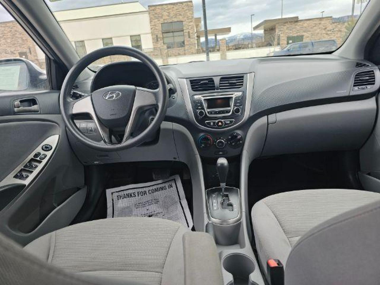 2016 Hyundai Accent SE 4-Door 6A (KMHCT4AEXGU) with an 1.6L L4 DOHC 16V engine, 6-Speed Automatic transmission, located at 1800 West Broadway, Missoula, 59808, (406) 543-1986, 46.881348, -114.023628 - Photo#3